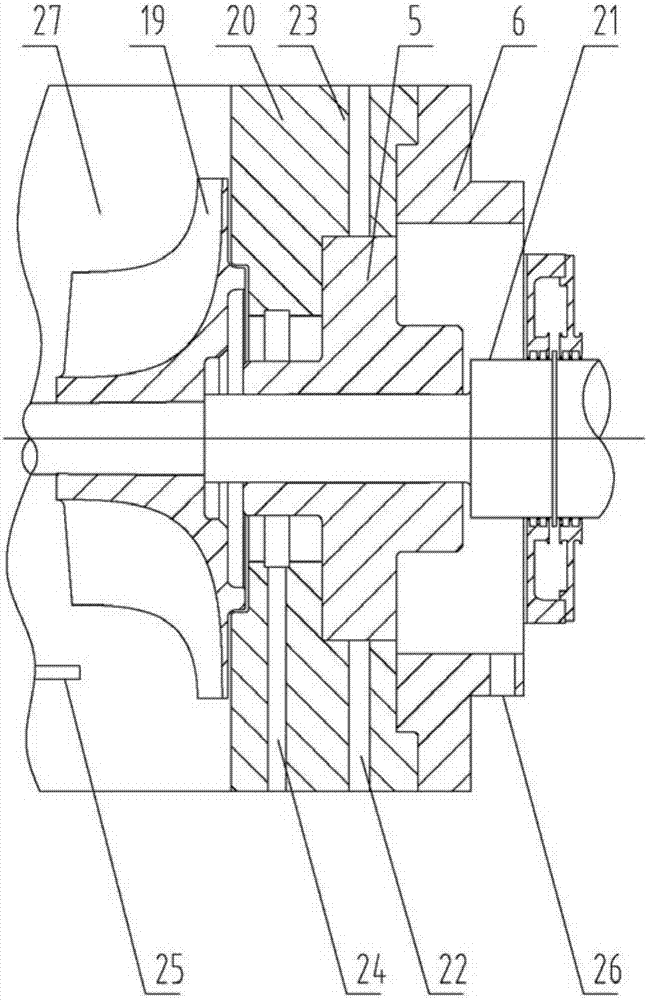 Shaft sealing system for organic working medium turbine-gear case power generation device