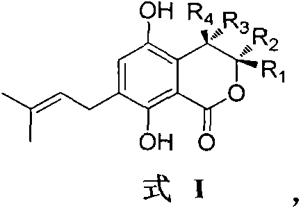 A kind of isocoumarin compound and its preparation method and application as natural marine biological antifouling agent