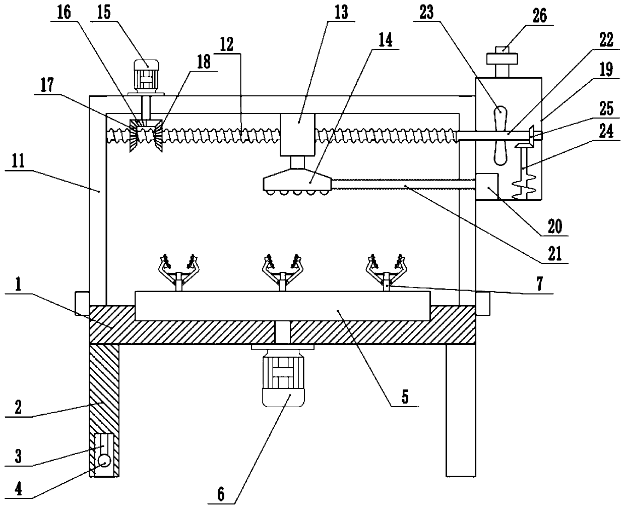 Rotary small-size paint spraying chamber convenient to move