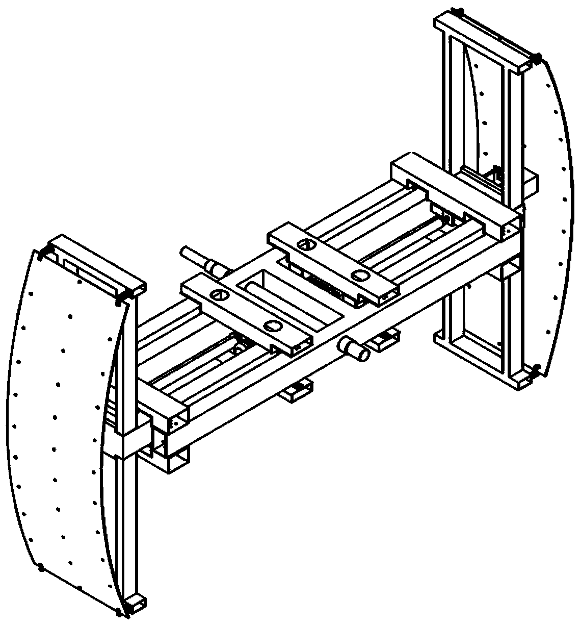 Metro circular-arc-shaped section reinforcing construction apparatus