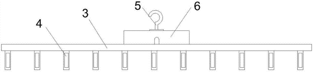 Hollow cement brick transferring device