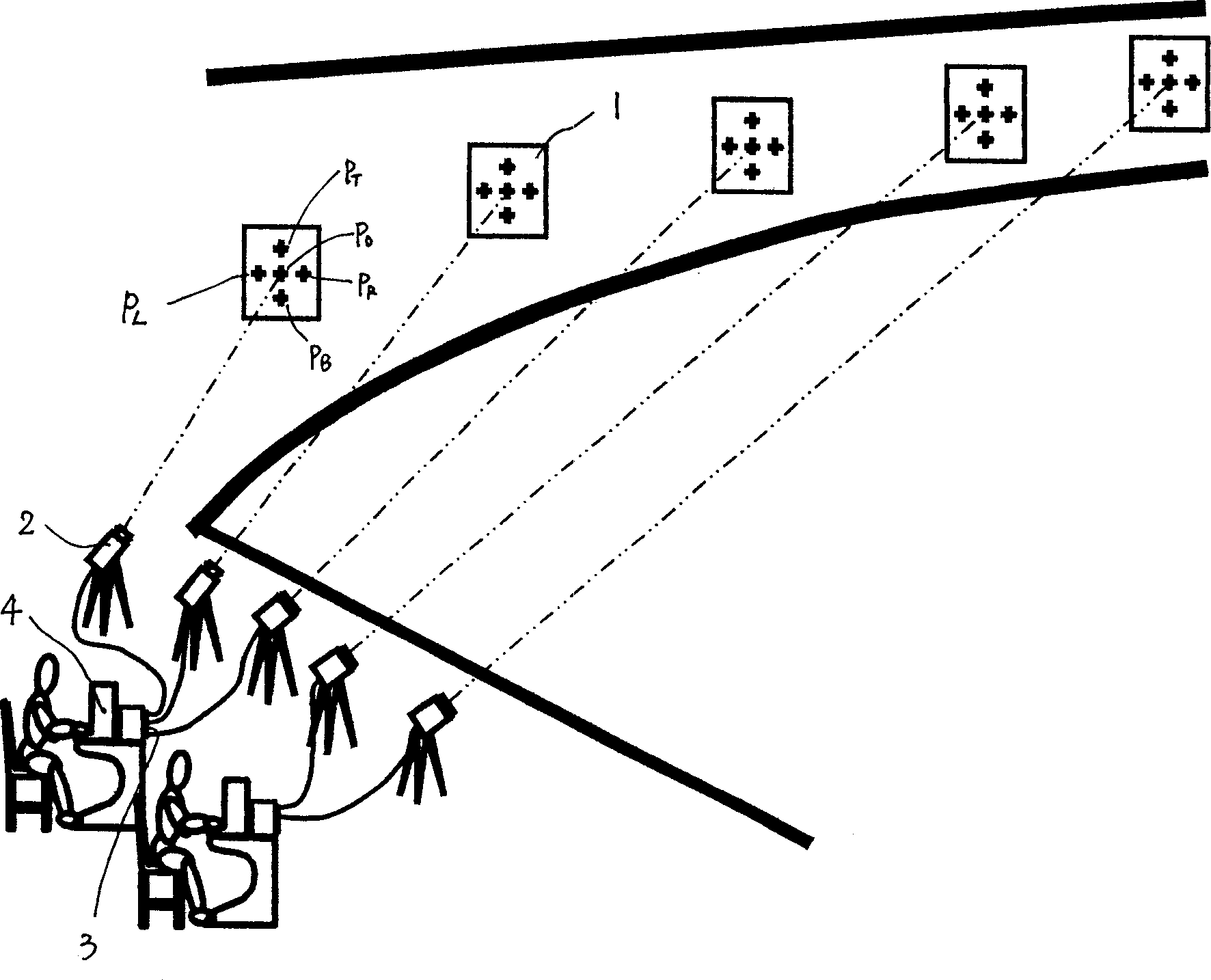 Small-displacement measuring system in long-distance plane