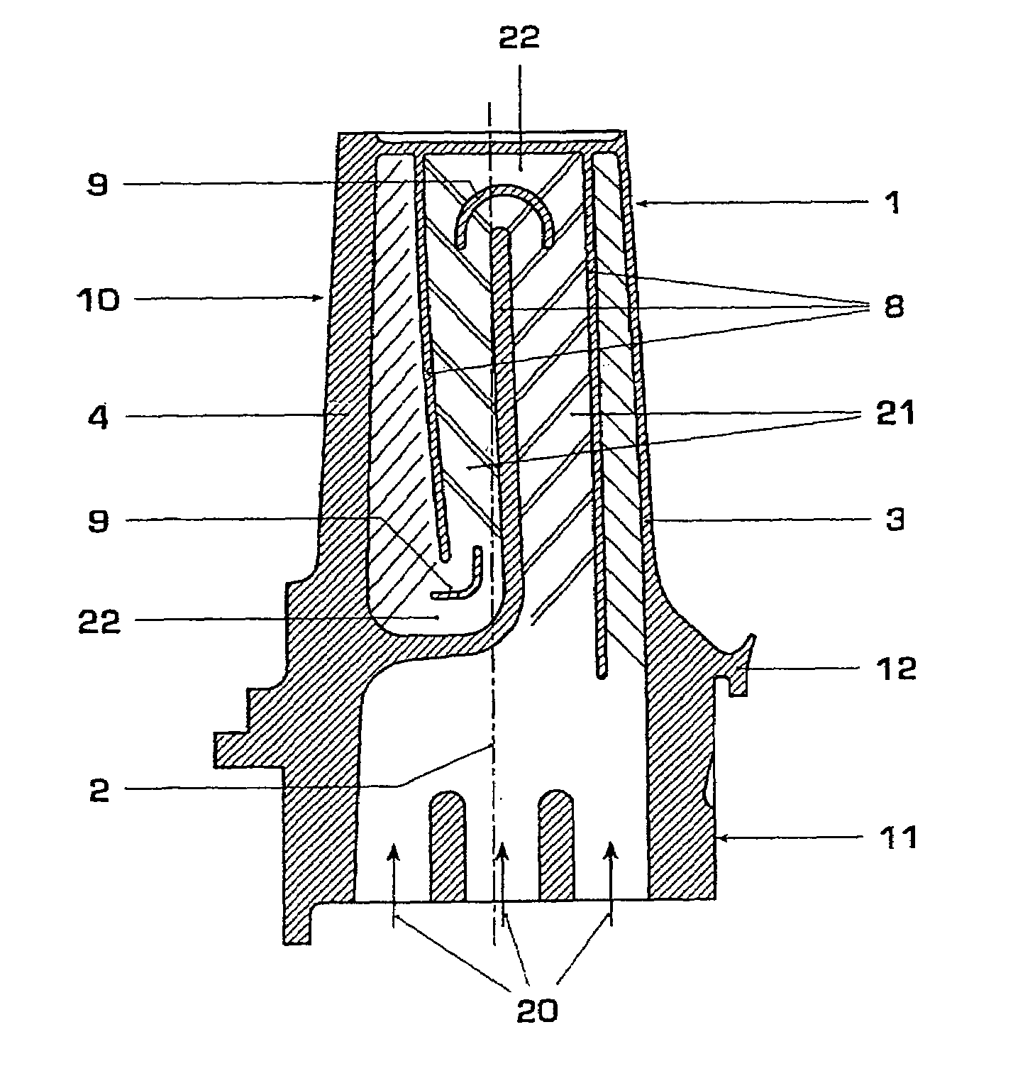 Thermally loaded component