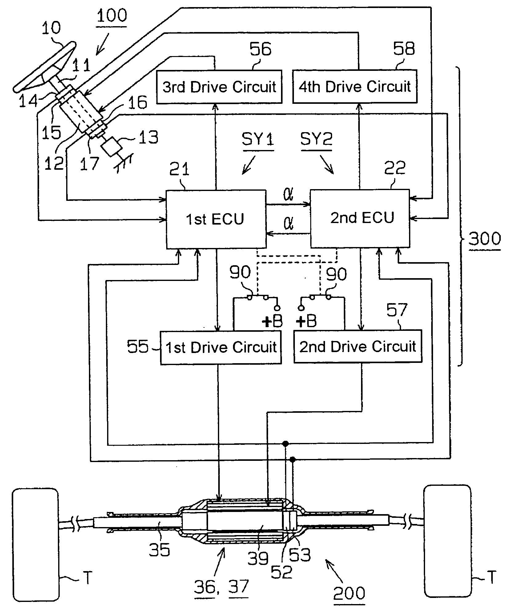 Steering control device and steering control method of motor vehicle