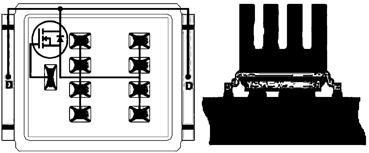 Gate structure applied to crimping MOSFET