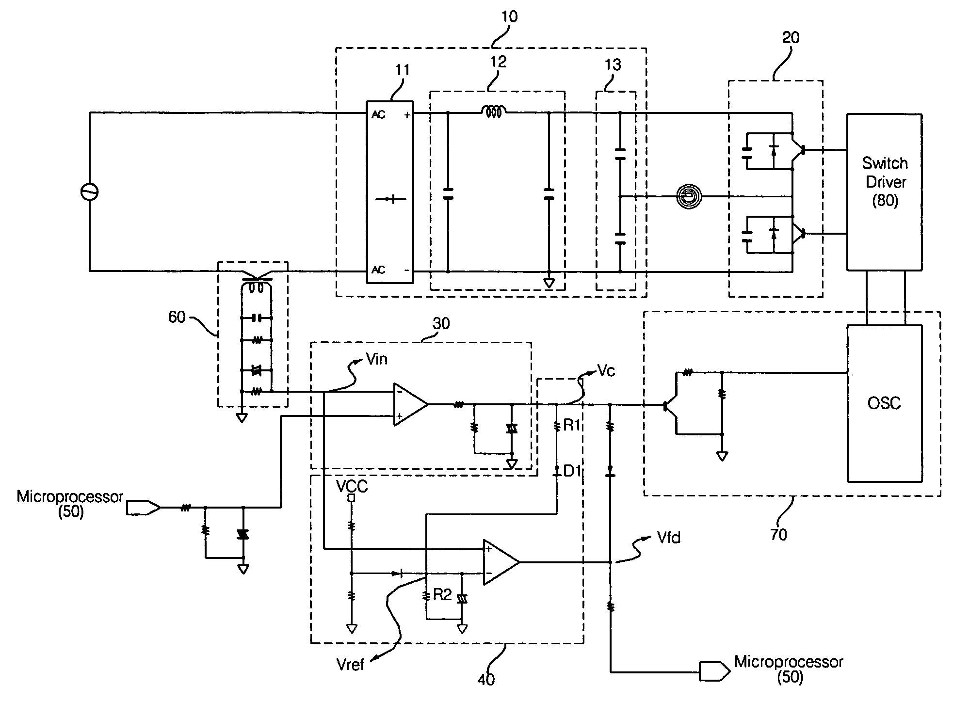 Induction heating cooking apparatus, operation of which is interrupted by container eccentricity