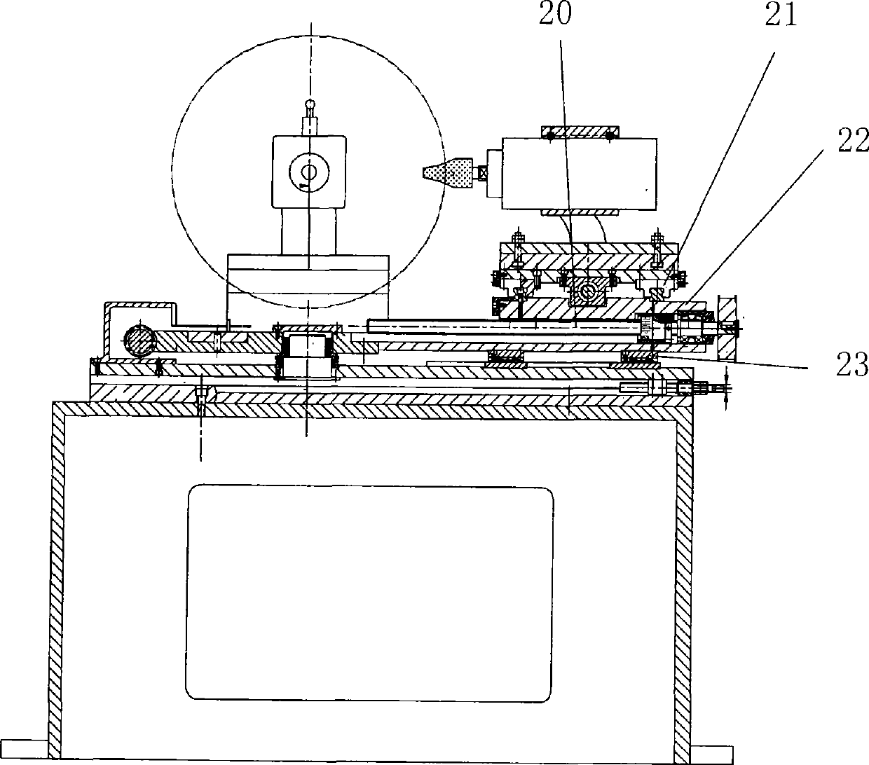 Four-shaft numerically controlled ellipsoidal and spherical hobbing cutter spade milling machine tool