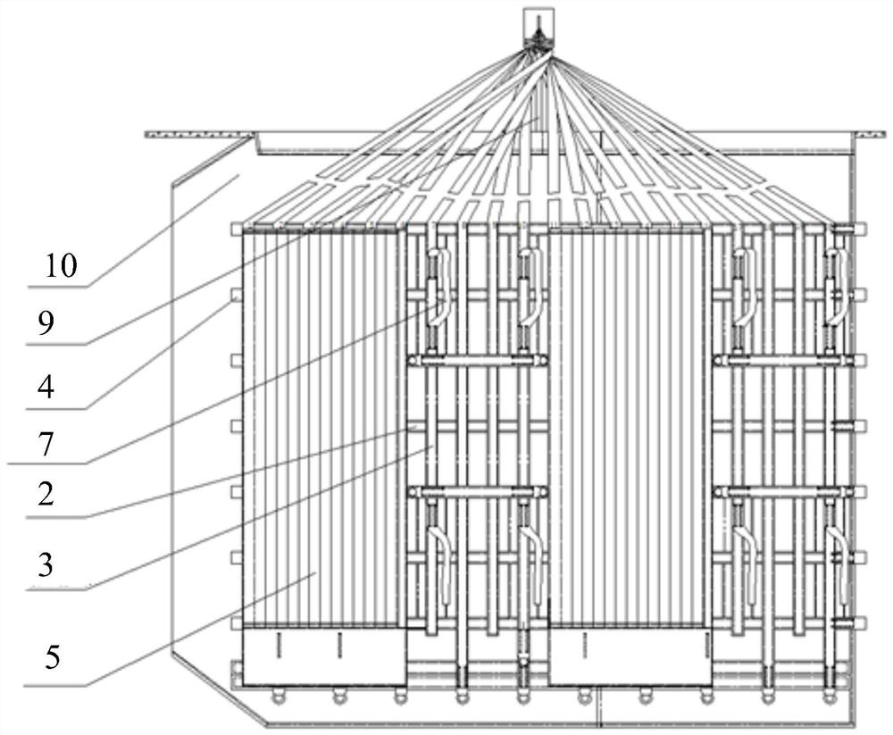 Open type parachute packaging container