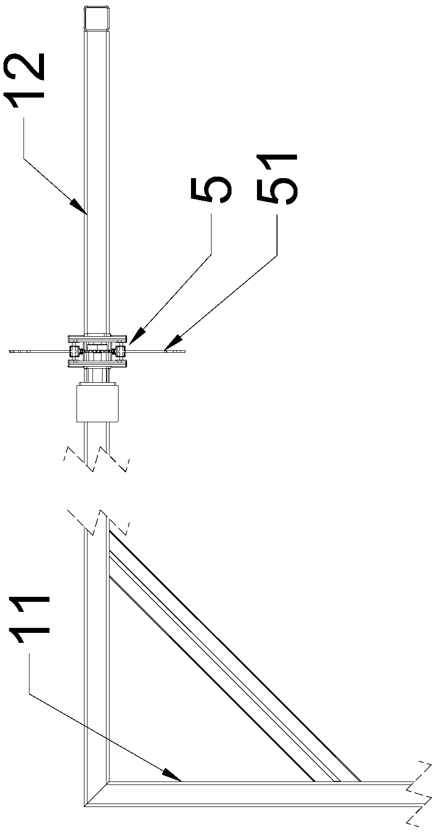 One-way type hanging conveying device