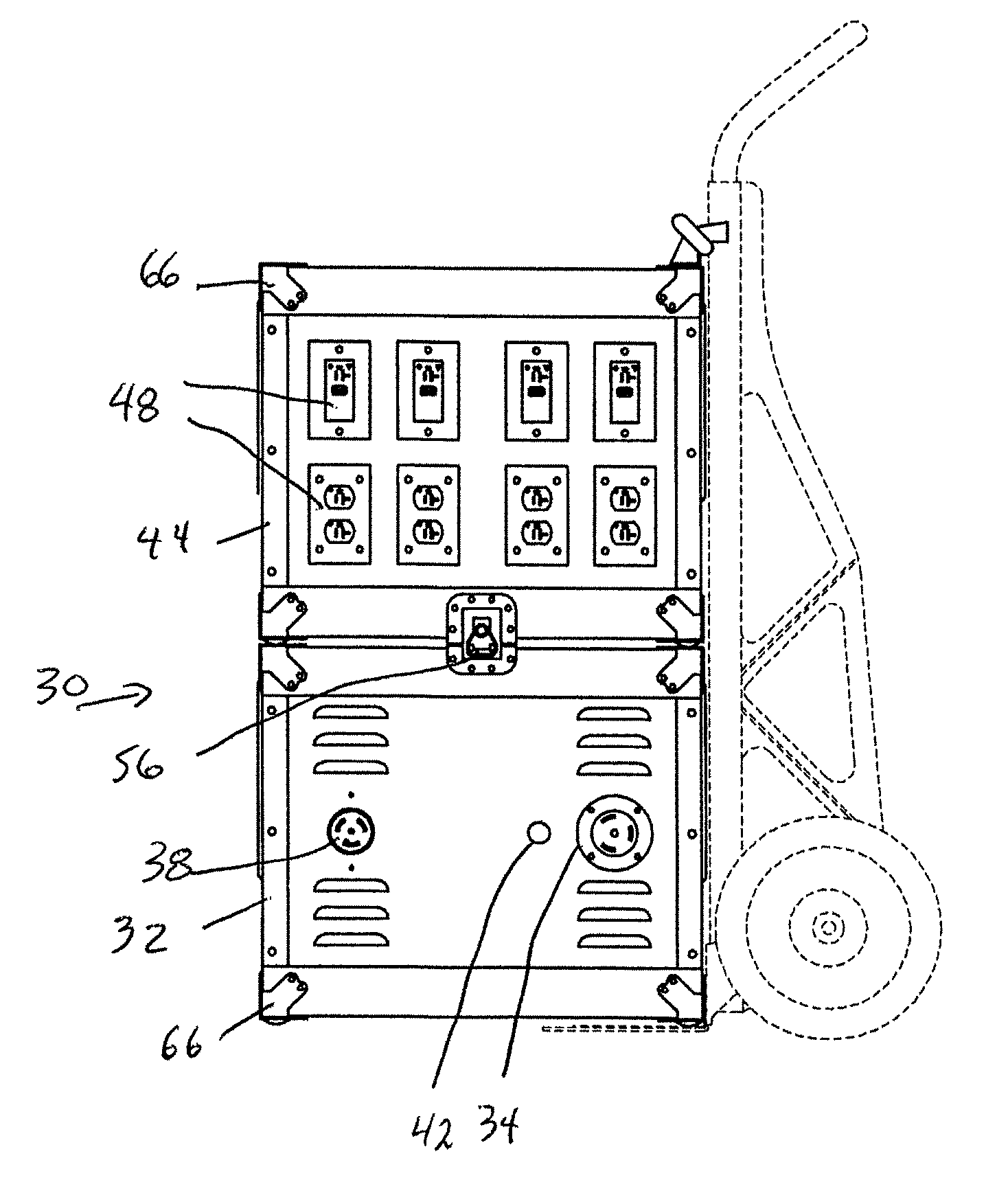 Stackable cube power distribution center