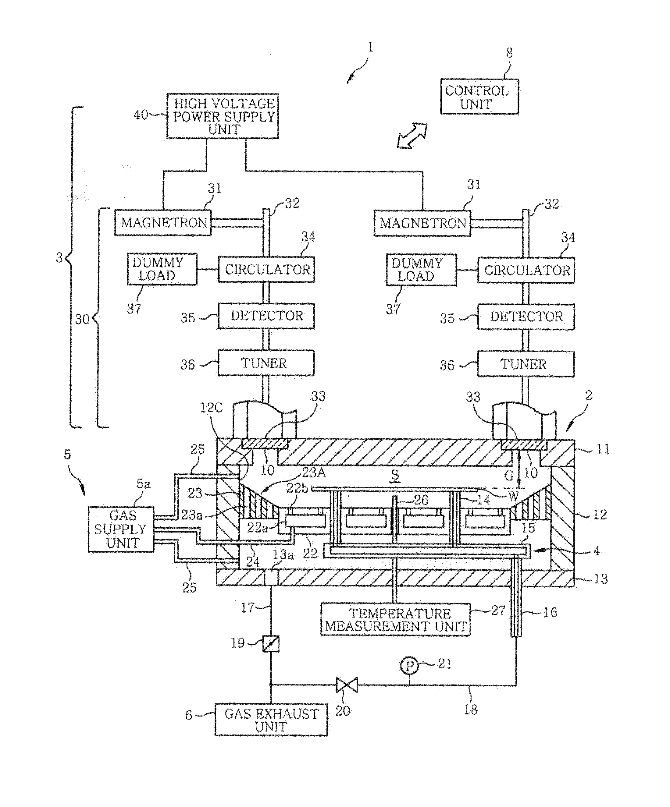 Microwave heating apparatus and processing method