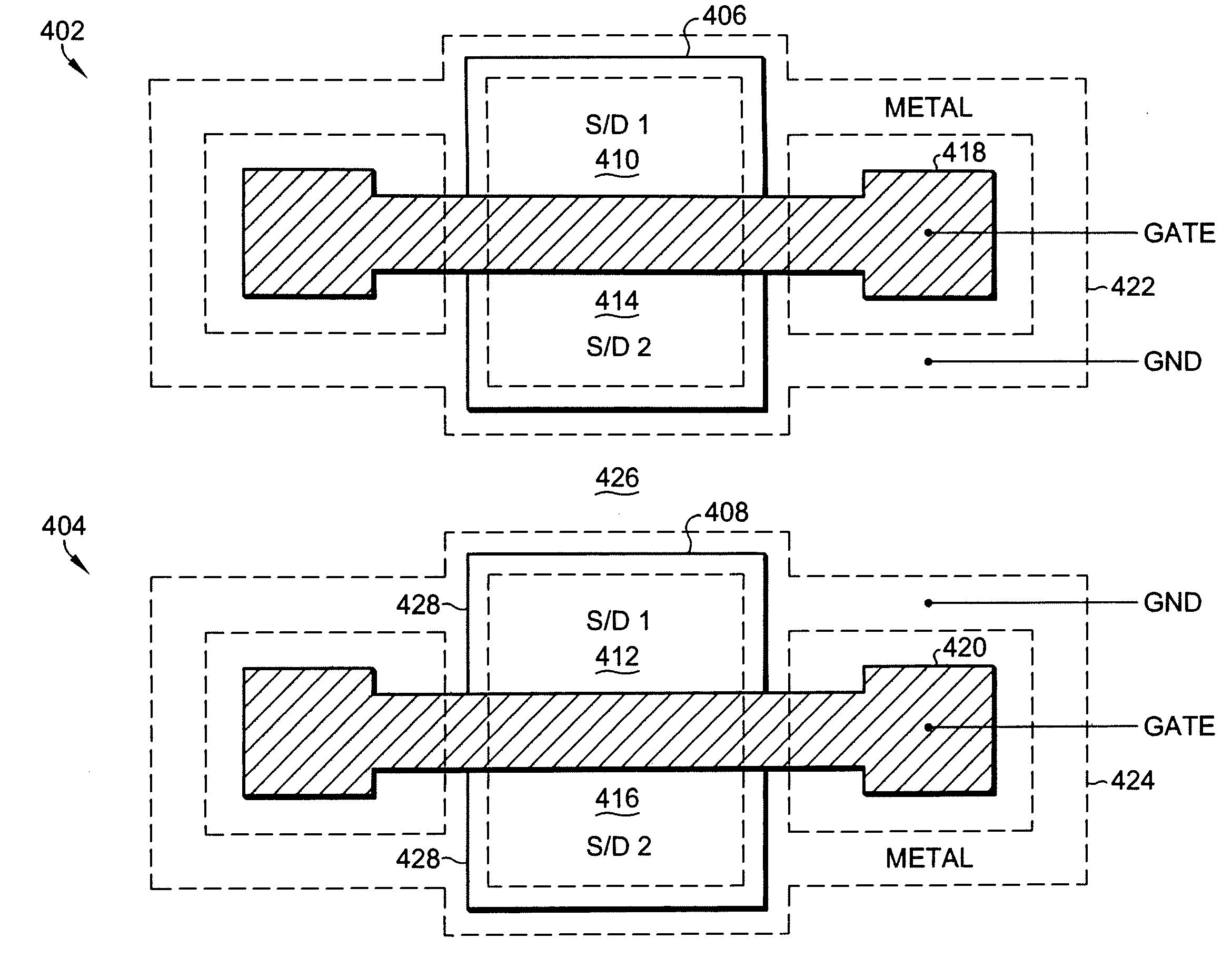 Total ionizing dose suppression transistor architecture