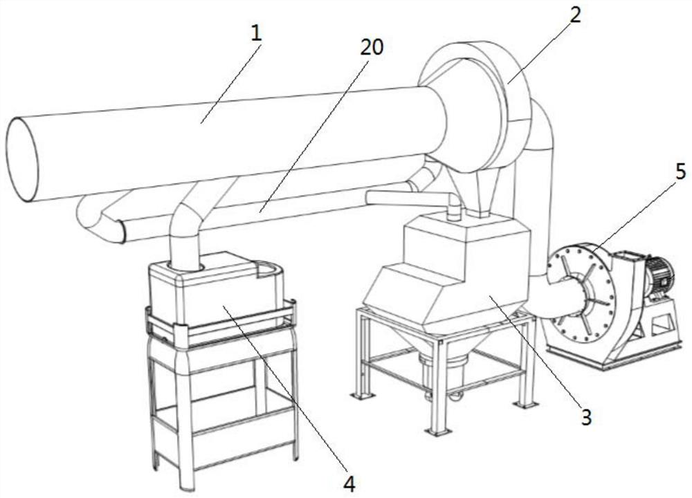 Cyclone backflow type waste gas purifier system