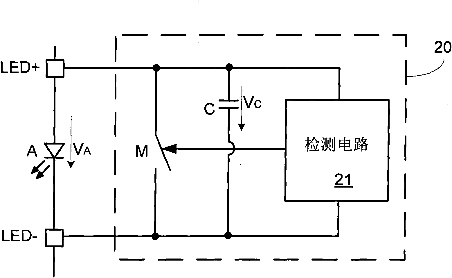 LED (Light-Emitting Diode) bypass control circuit and control method thereof