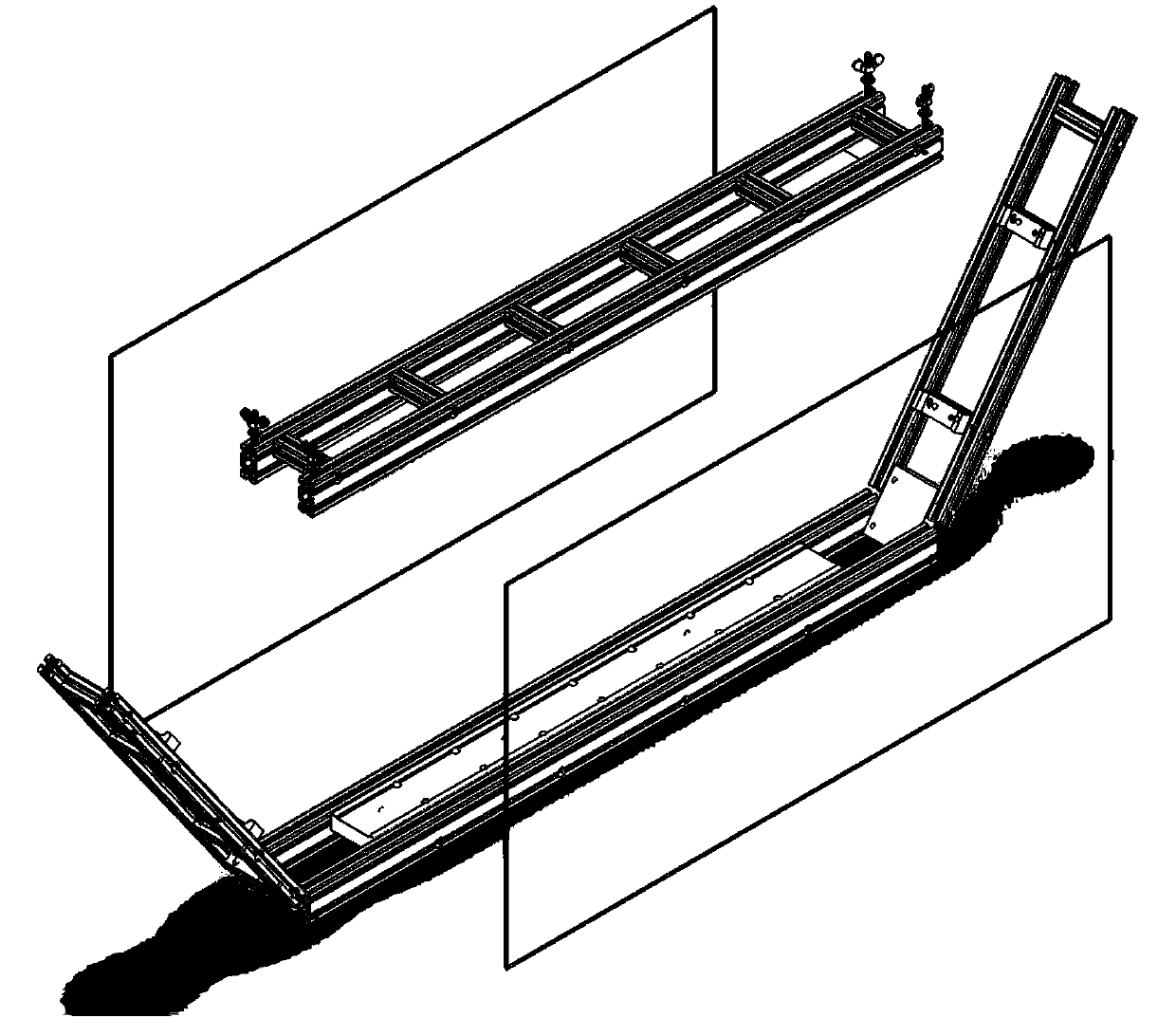 Frame-type turnover box special for neodymium glass