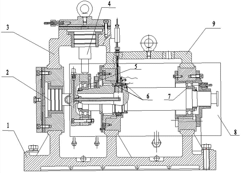 Dynamic performance test device for angular contact ball bearing retainer