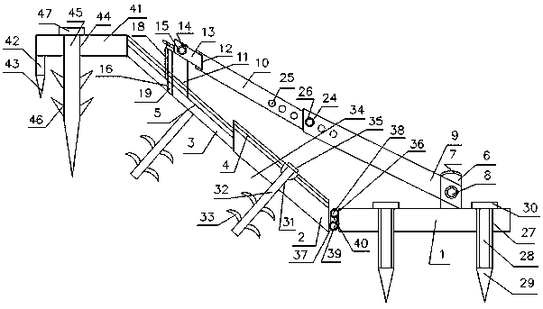 Slope reinforcing device for civil engineering and construction method thereof