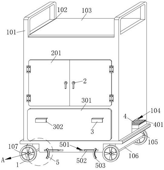 Operating room nursing equipment facilitating article taking and placing