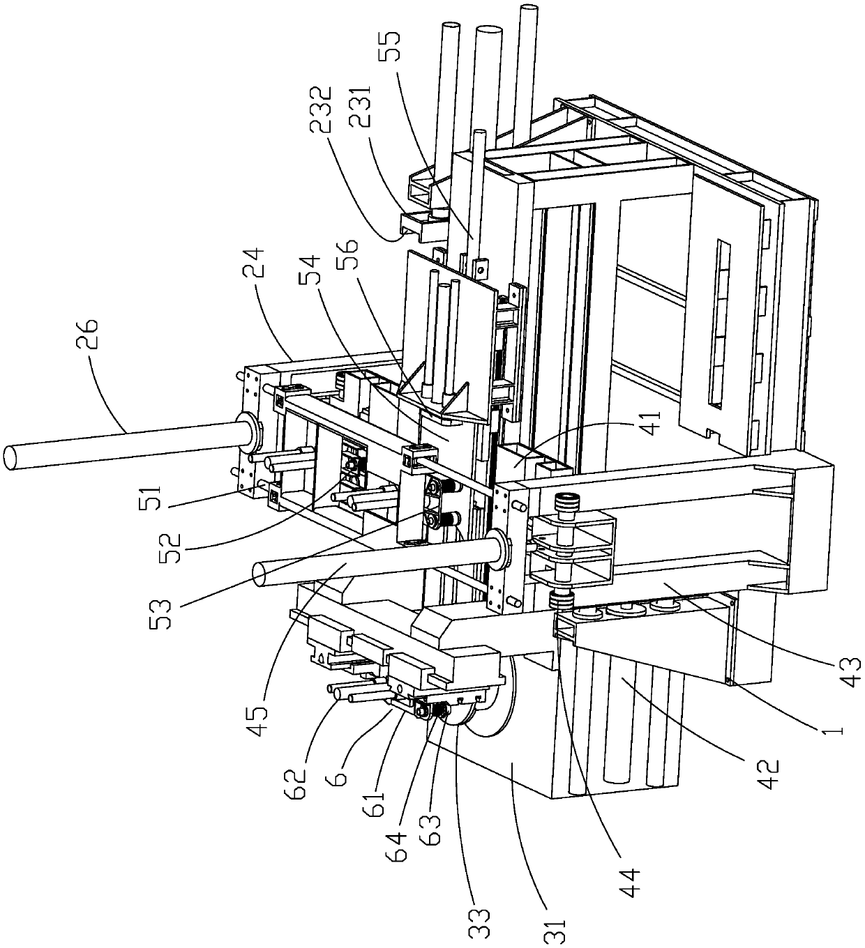 Automatic feeding and discharging vertical lathe