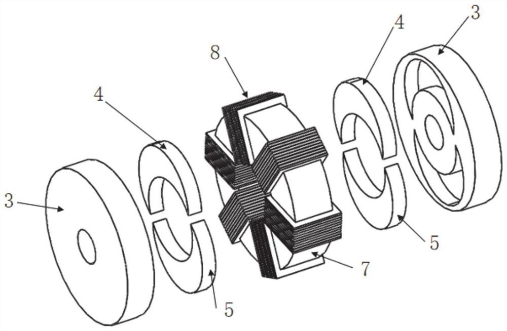 A high-speed surface-mounted dual-rotor axial flux permanent magnet motor