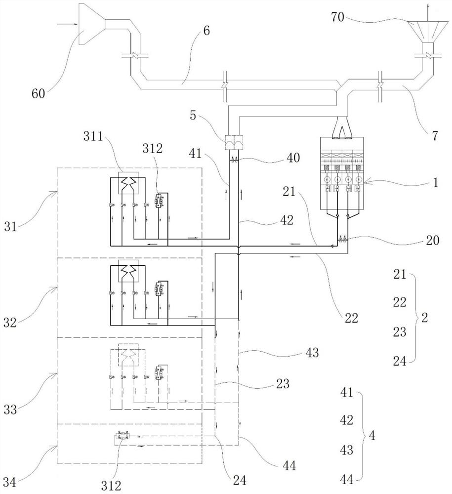 Once-through cooling water supply system of steam turbine capable of being subjected to extraction condensing and back pressure operation