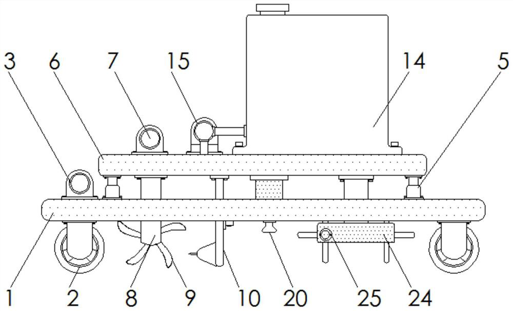 Self-propelled soil pollution treatment device based on Internet-of-things detection