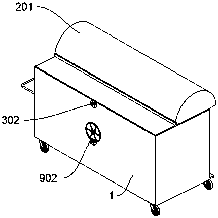 Dragon and lion dancing prop storage device capable of saving space division