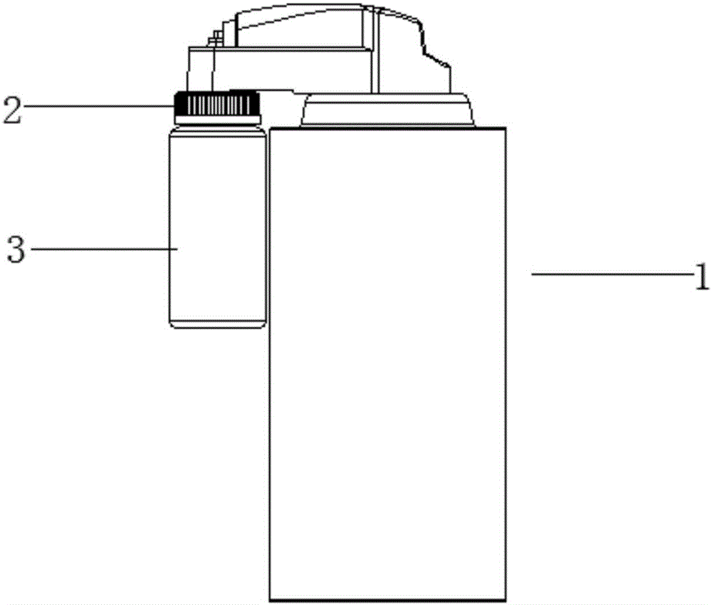 Aerosol spraying can of refinishing paint