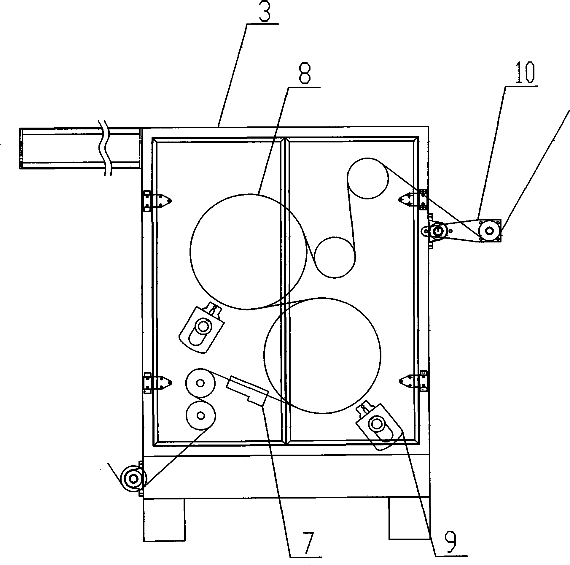 Scutching cloth singeing machine