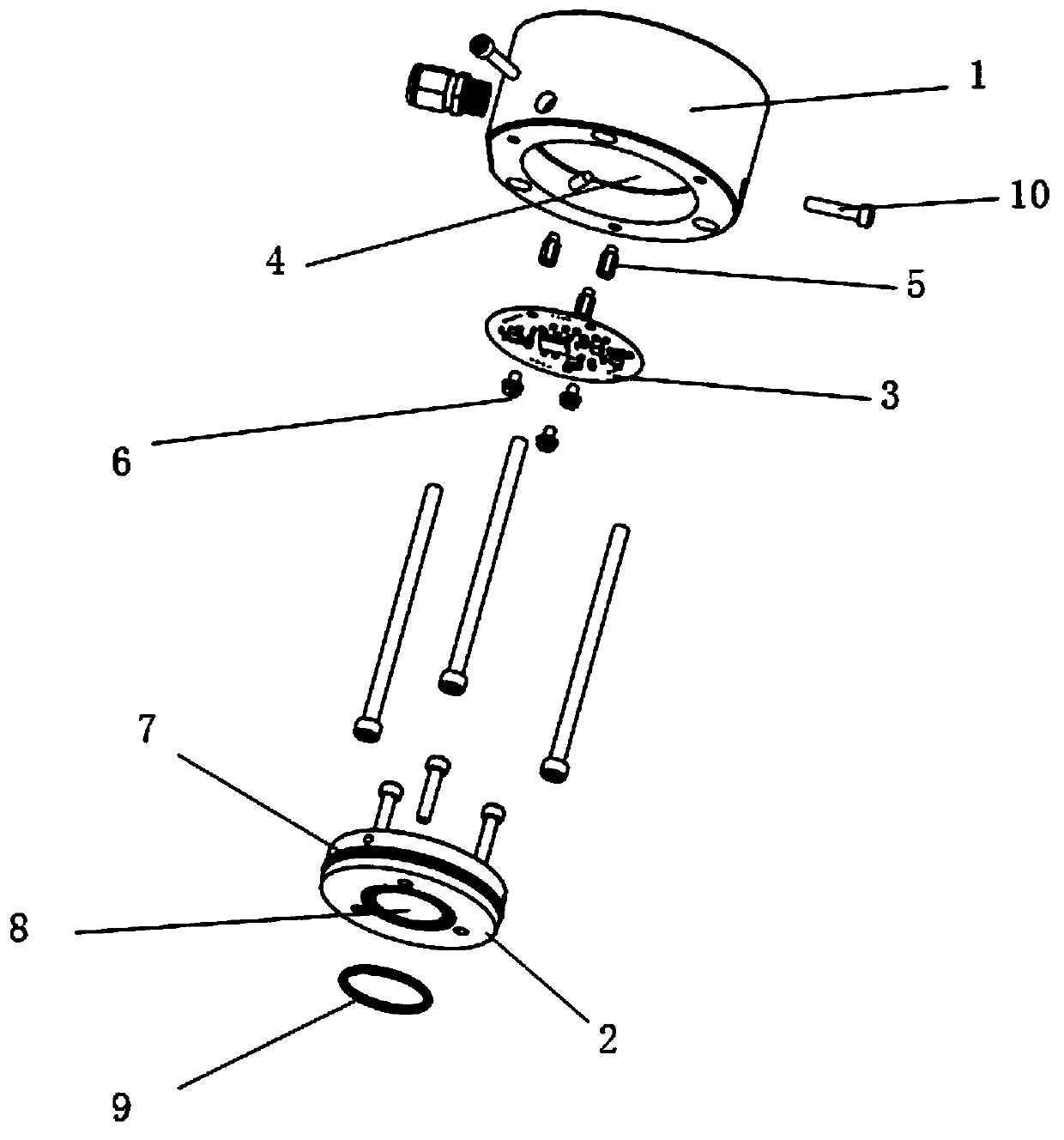 Novel louver bottom mounting structure and mechanical five-parameter structure thereof