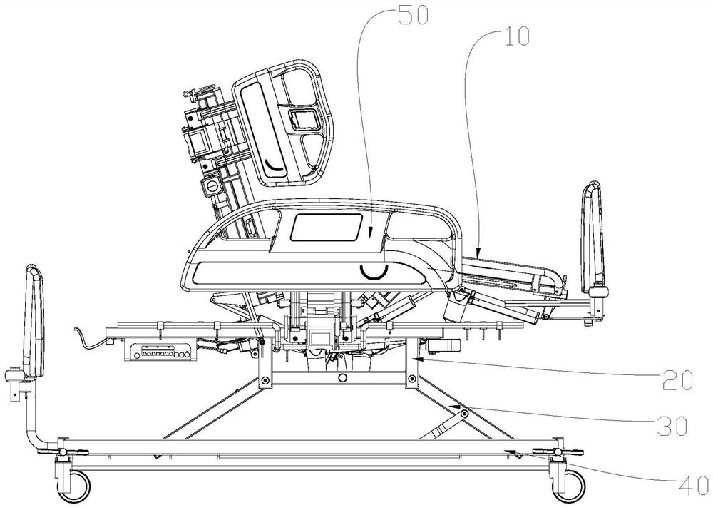 Intelligent electric sickbed with angle and height feedback, and control method thereof