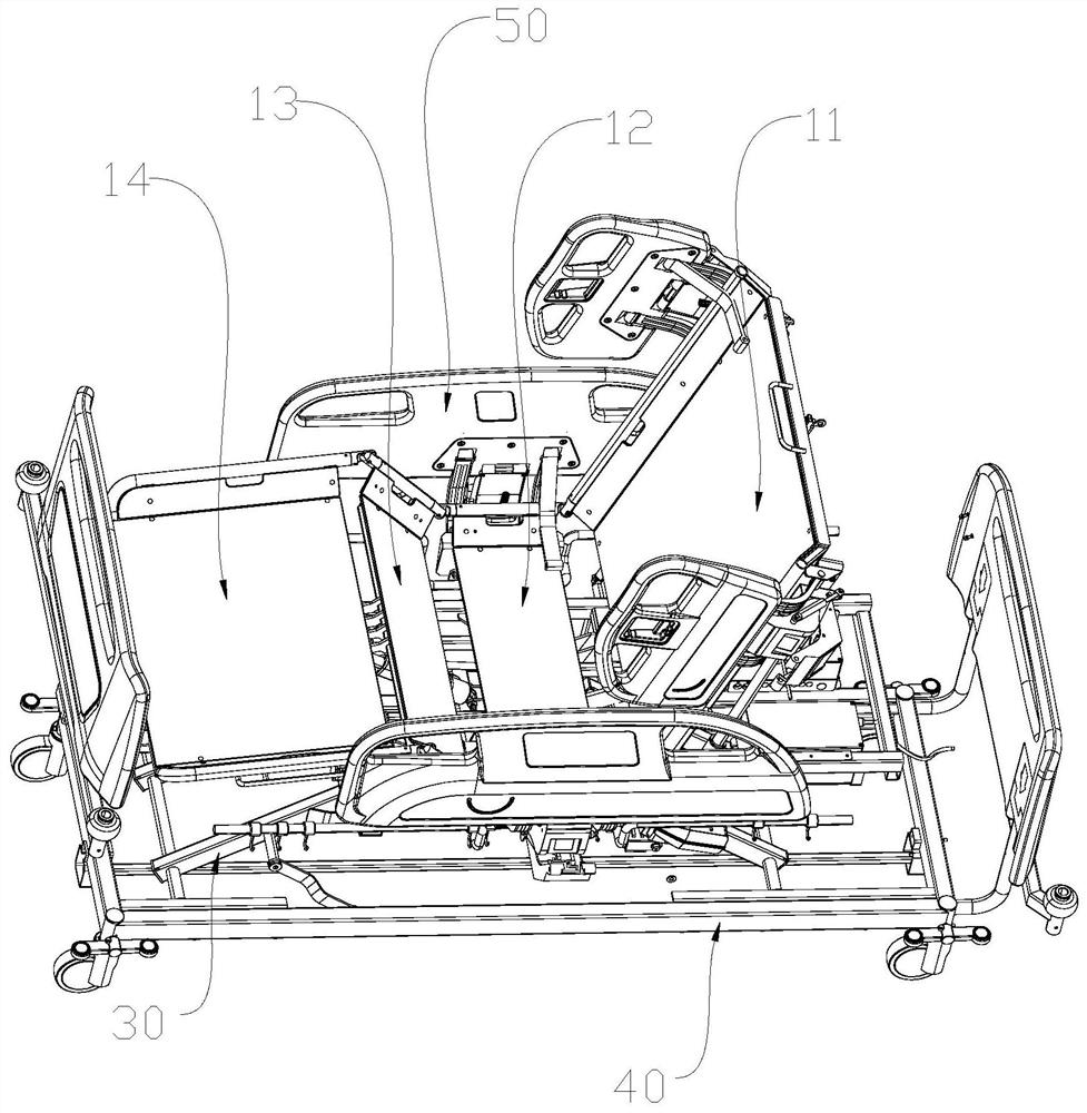 Intelligent electric sickbed with angle and height feedback, and control method thereof