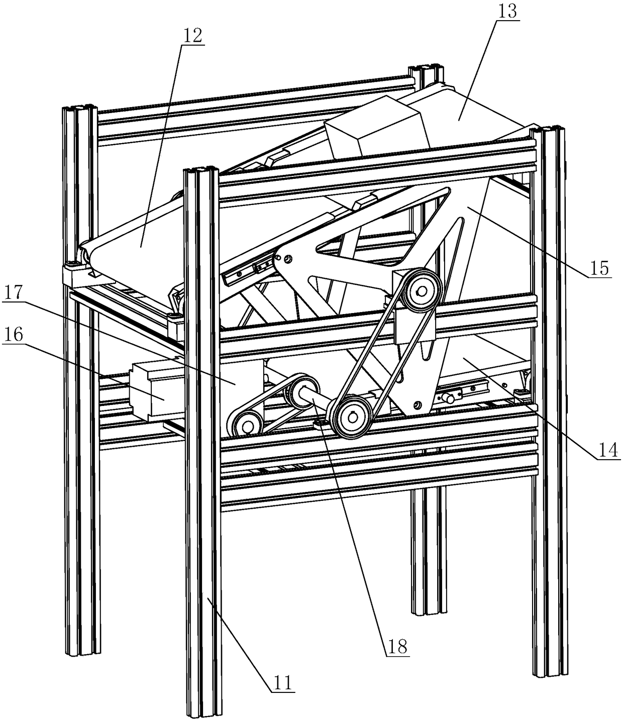 Cargo flow dividing conveying line