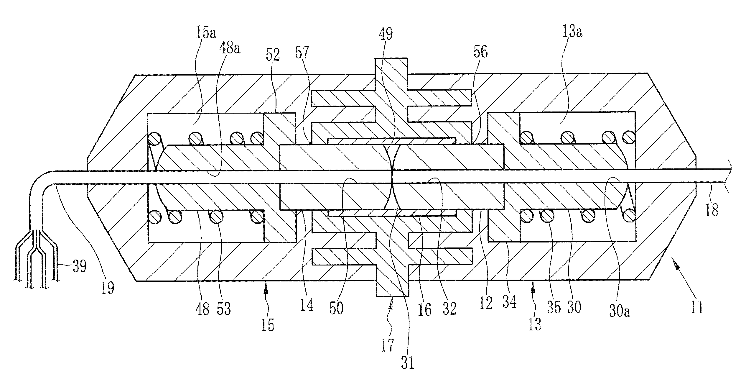 Multi-core ferrule and optical fiber connection structure