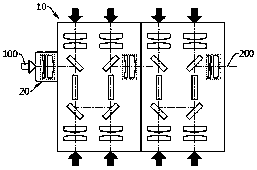 Cascadable laser traveling wave amplifier