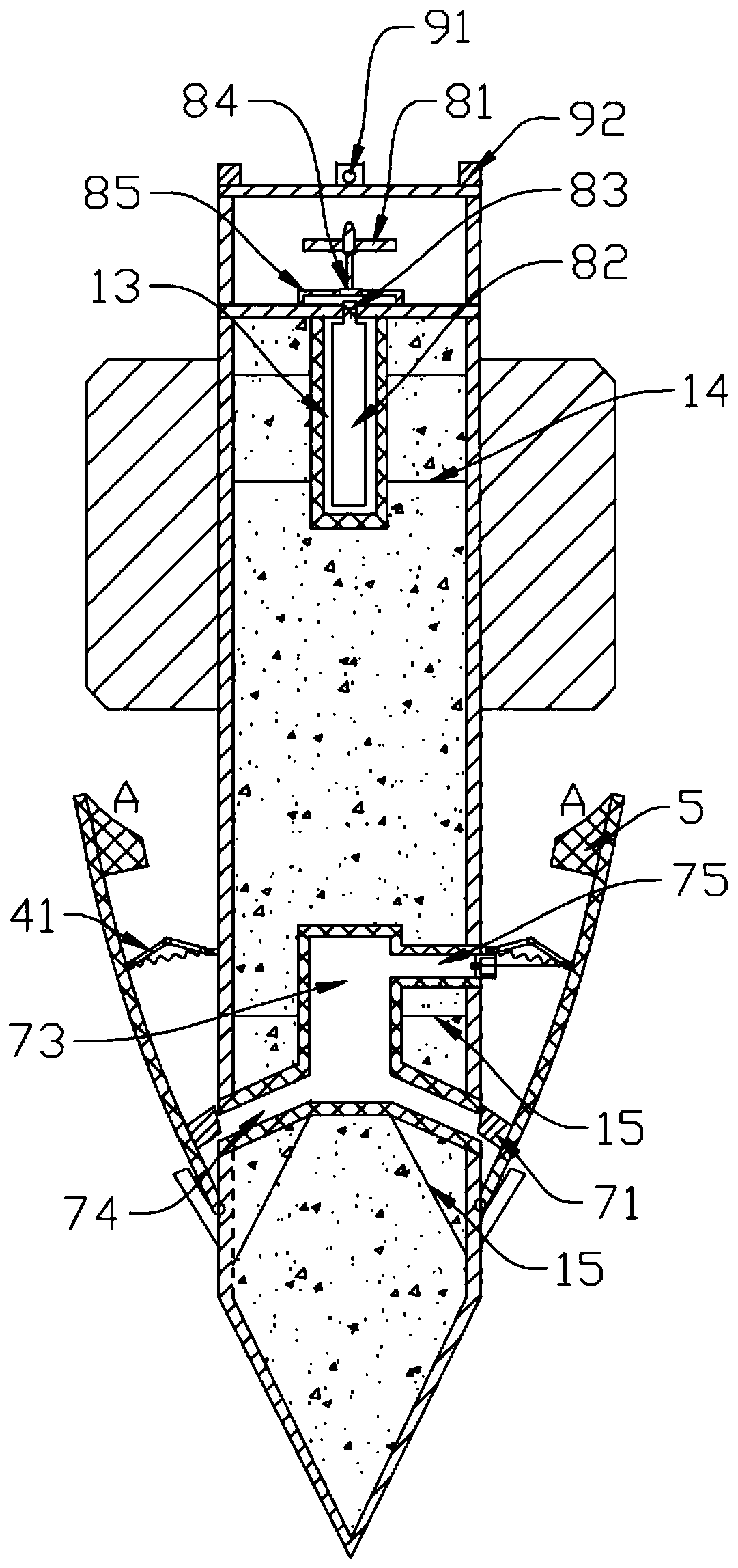 Power anchor increasing penetration depth and improving anti-pullout performance