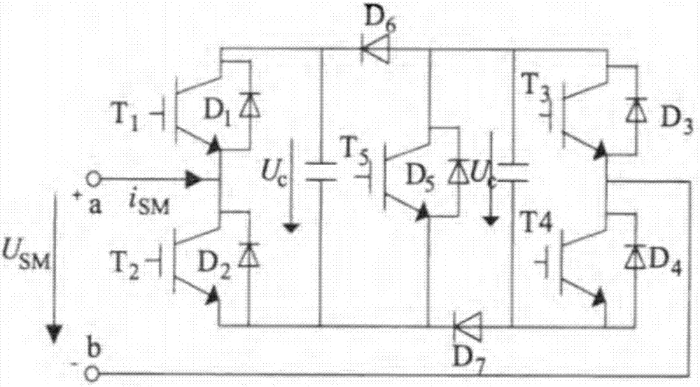 Modular multilevel converter for high-voltage DC power transmission and control method thereof