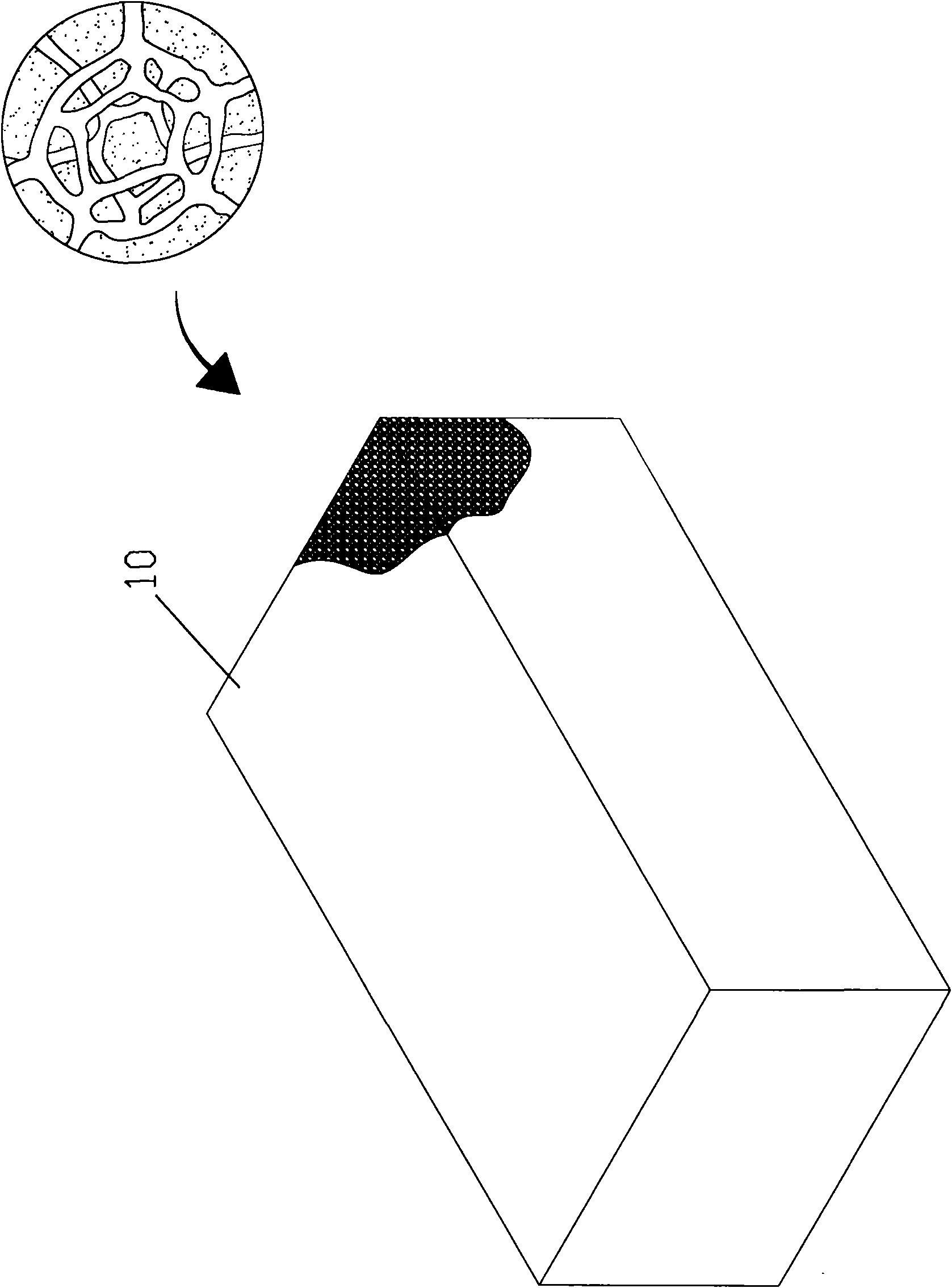 Polyvinyl alcohol (PVA) foamed collodion cotton with vegetable starch and bamboo carbon powder and preparation method thereof