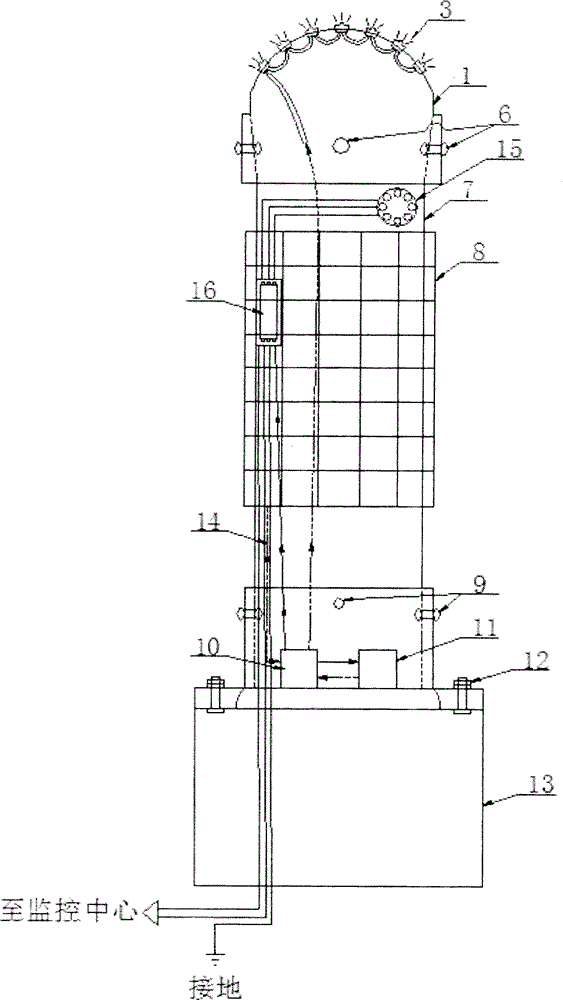 Scattering type solar security lighting device for fitness center