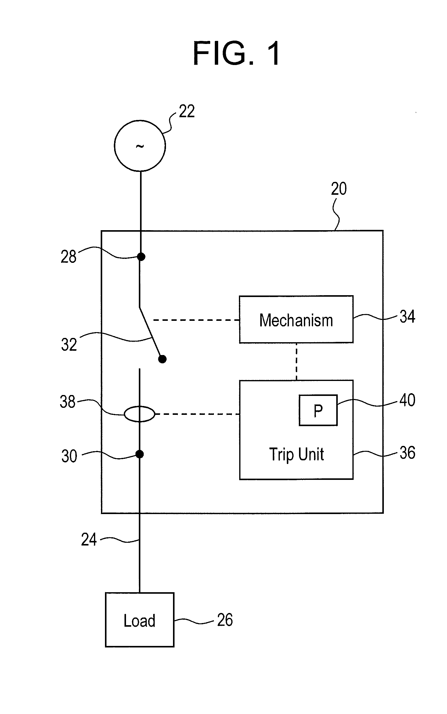 Circuit breaker with arc fault detection and method of operation