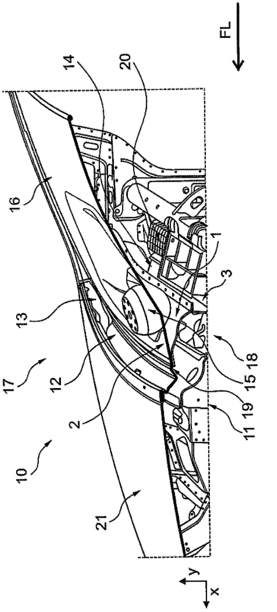 Body structure for a car with a windshield with front glass cross member