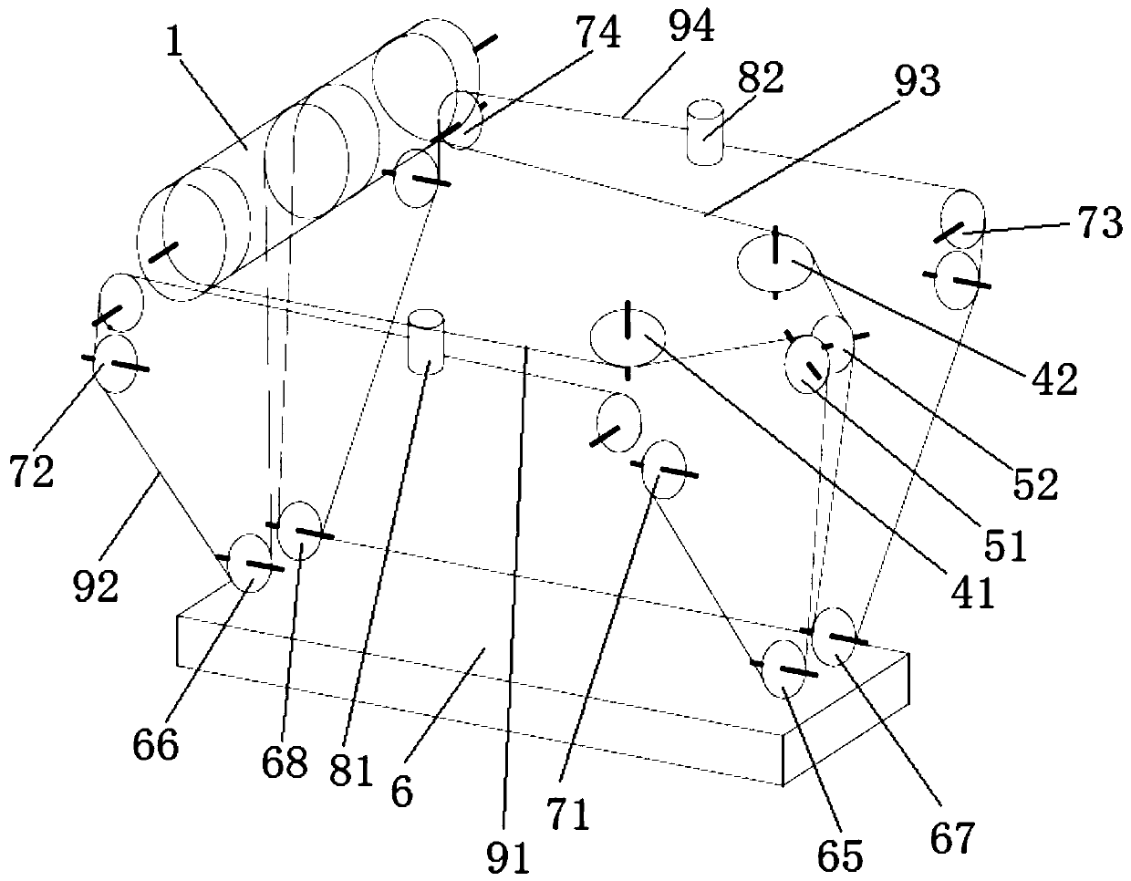 Steel wire rope hoisting system for crane