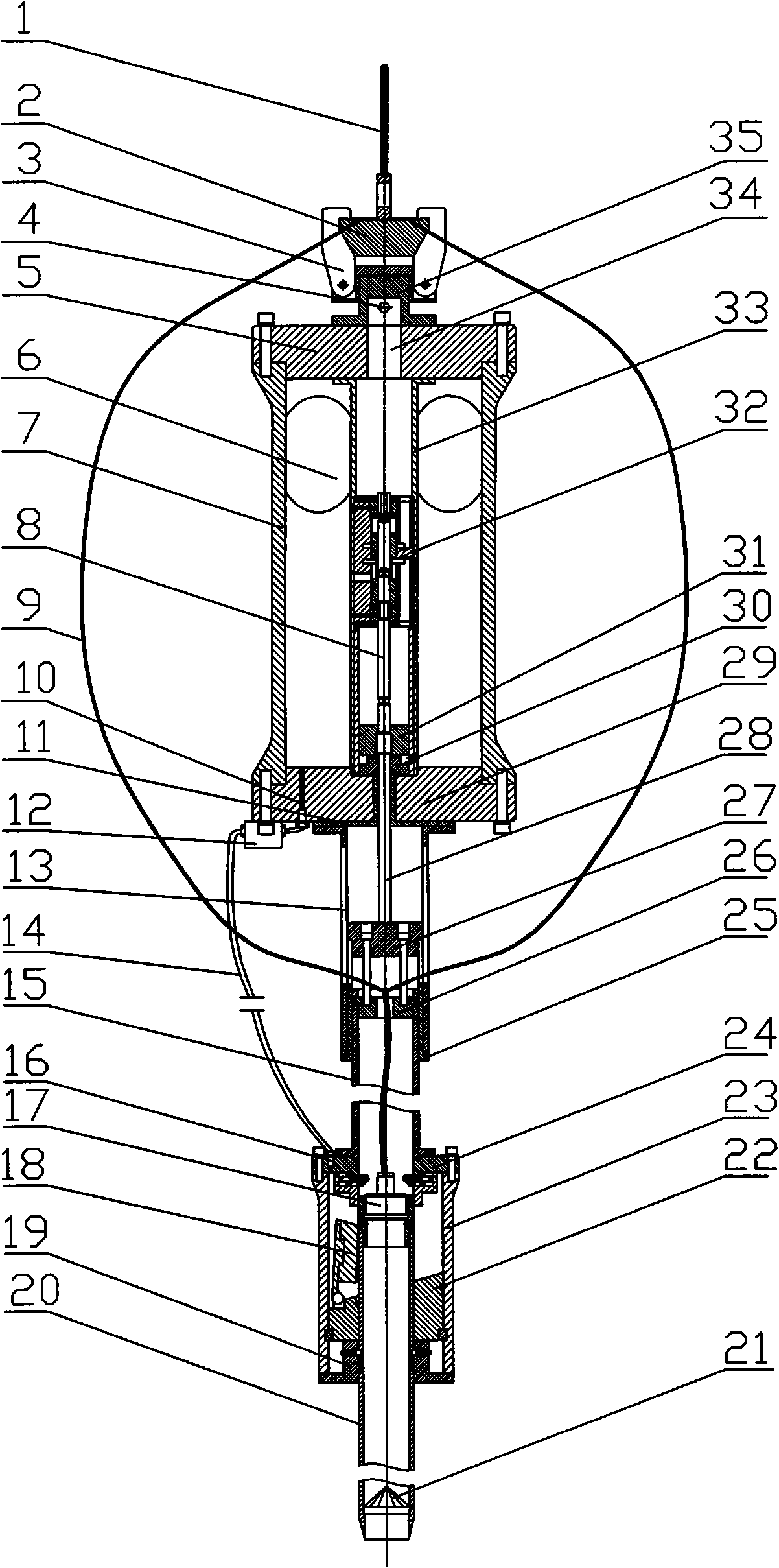 Sediment pressure-holding sampler driven by hydrostatic pressure