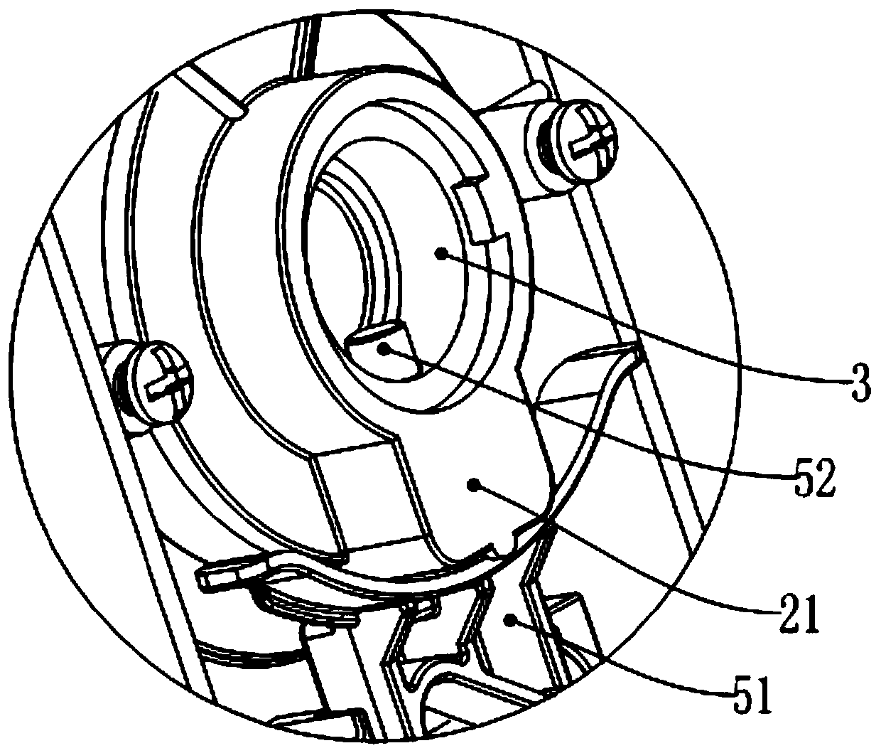 Anti-cat-eye unlocking structure of intelligent lock