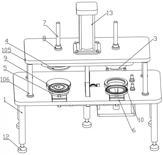 A gear ring heat sealing device