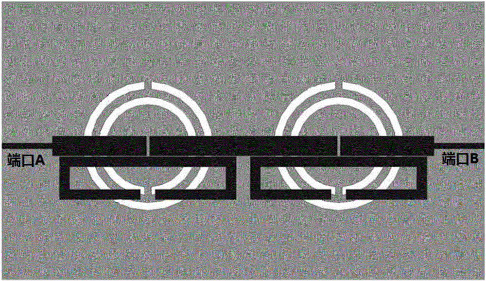 Split-resonant-ring-structure-based metamaterial microwave filter