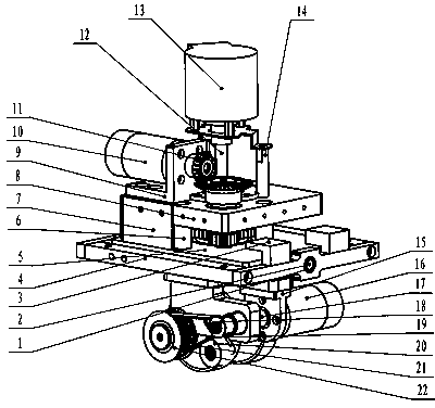 Driving and steering integrated magnetic wheel device for magnetic adsorption wall-climbing robot