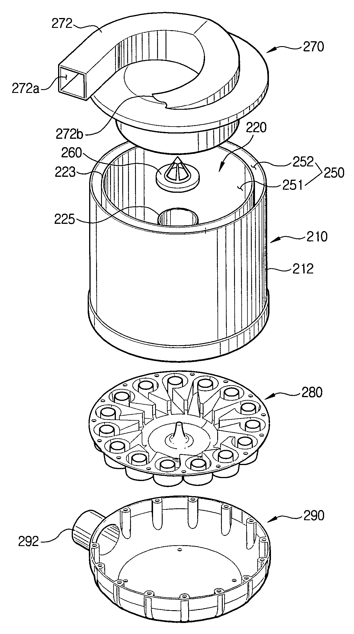 Cyclone dust collection apparatus