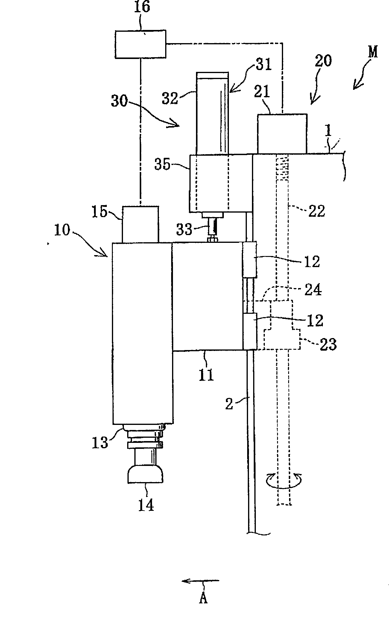 Main shaft balance device for toolroom machine