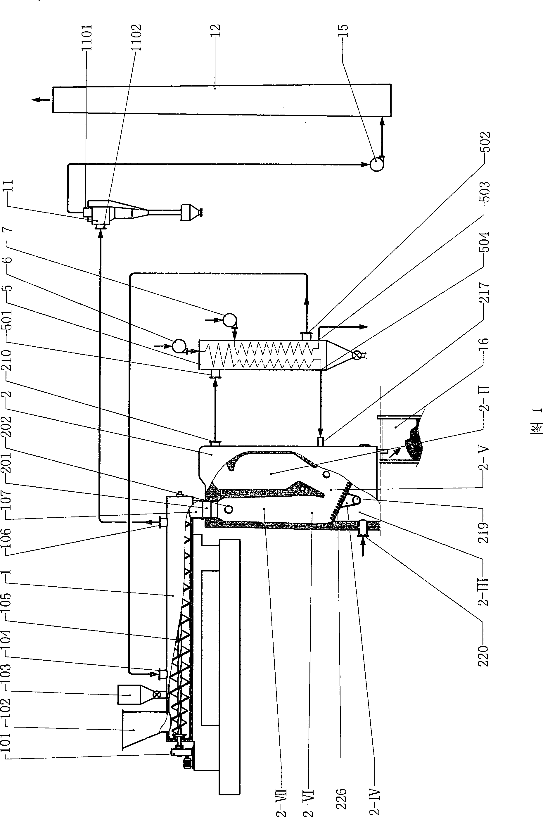 Clean incineration system of refuse and organic wastes and device thereof